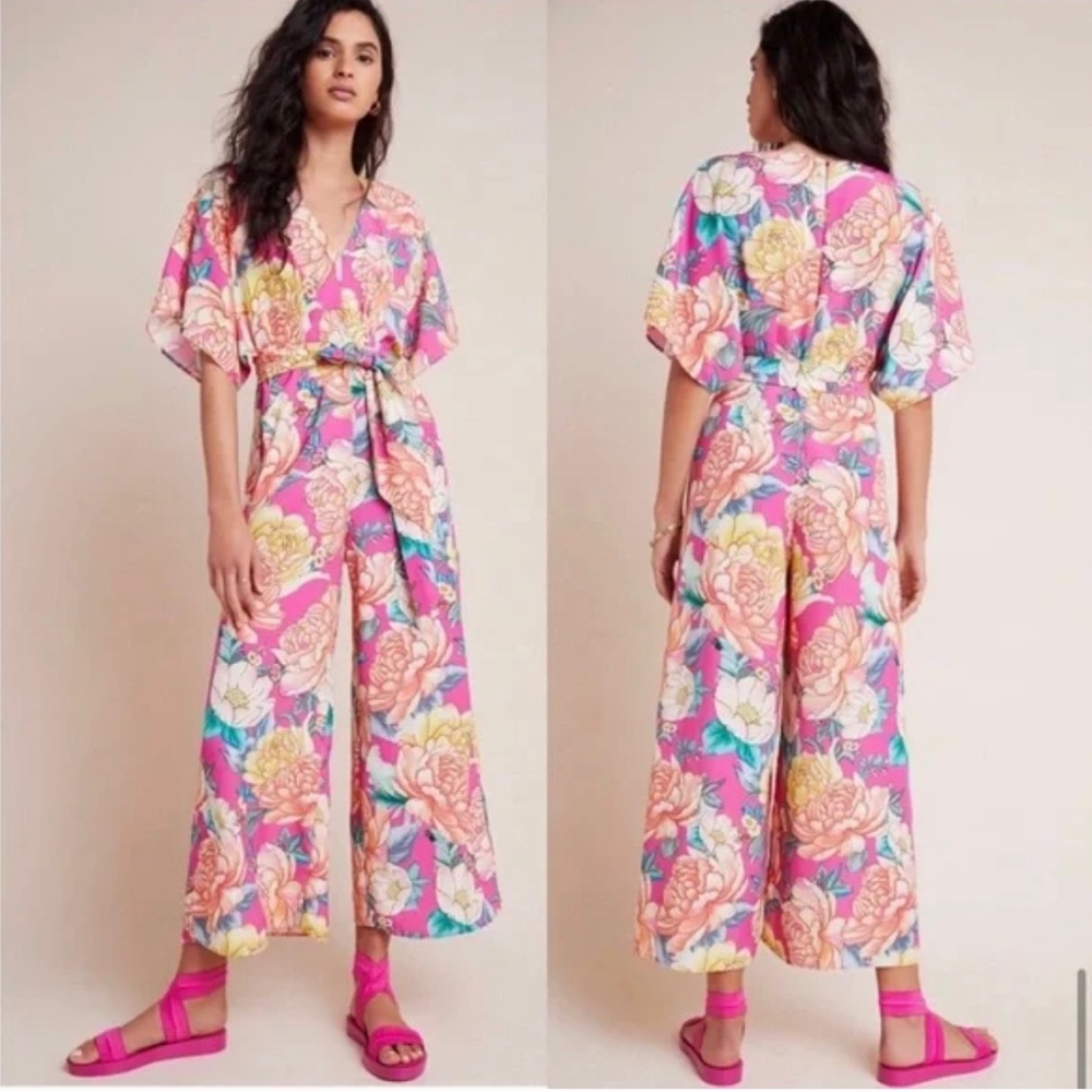 FARM RIO x Anthropologie. Wide leg jumpsuit. M